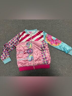 JoJo Siwa Pink Multi-Color Candy Bomber Jacket